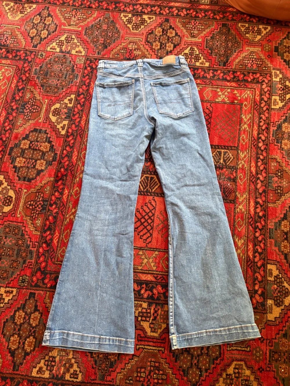 American Eagle Outfitters Light Blue Flare Jeans - Picture 5 of 5